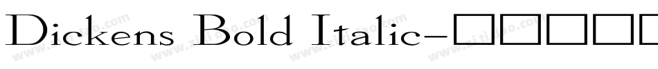 Dickens Bold Italic字体转换